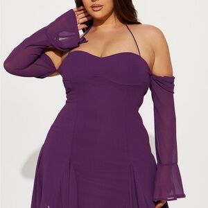 Fashion Nova mini plum dress